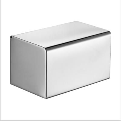 China Waterproof Kitchen Toilet Paper Box Roll Toilet Roll Toilet 304 Stainless Steel Square Tissue Box Without Holder Waterproof Hole for sale