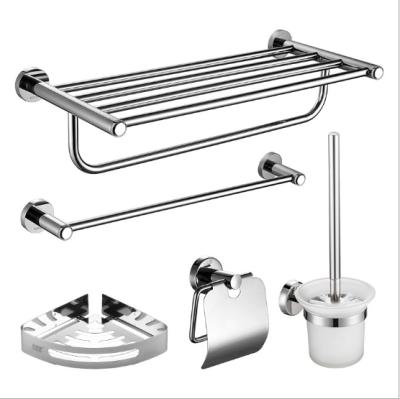 China Waterproof 304 Stainless Steel Towel Rack Hotel Bathroom Hardware Pendant Bathroom Set for sale