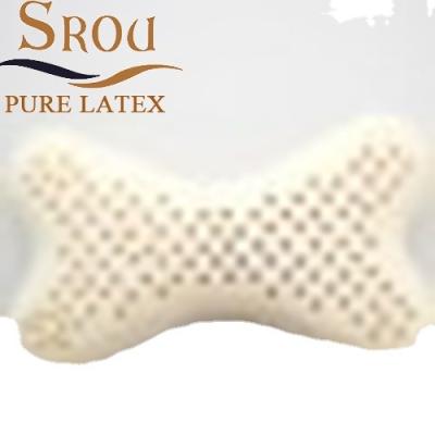 China 2021 Hot Natural Latex Neck Pillow Seat High End Natural Color SROU 93% Latex Neck Pillow Car Bone Back Pillow for sale