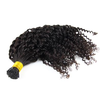 China Silky Straight Wave Unprocessed Virgin Remy Raw Brazilian Human Hair Extension I Tip Hair Extensions Curly Curly for sale