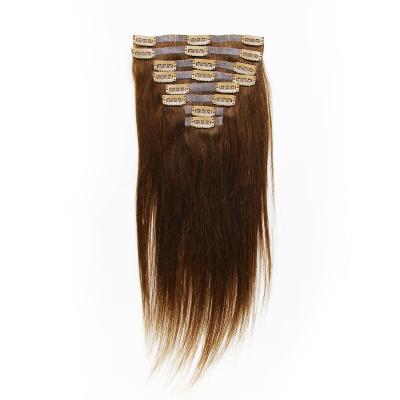 China Hot Selling 100% Silky Straight Brazilian 12A Raw Bone Wave Straight Hair Clip In Hair Extension for sale