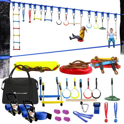 China Kids Gentle Booms Sports Ninja Warrior Line Suitable to challenge all skill levels, including 12 obstacles for sale