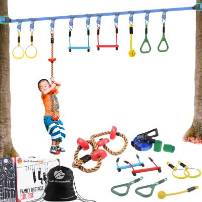 China Outdoor Slackline Course Kit Ninja Warrior Line Obstacle of Kids Game Tree Training Equipment for Kids for sale