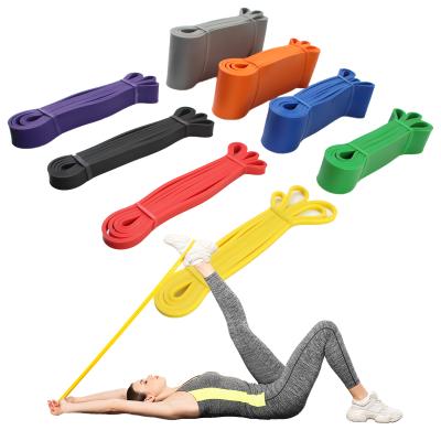 China Custom Durable Colorful Logo Latex Stretch Fitness Resistance Band Set for sale