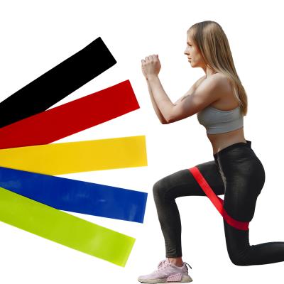 China Flexible 5 Pcs/Set Gym Yoga Yoga Resistance Band Fitness Latex Logo Resistance Band Custom Exercise Mini Loop Resistance Band Set for sale