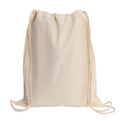 China 2015 Drawstring Cotton Recycle Sack Canvas Bag Recycled Backpacks/Shoulder Backpack/Cheap Canvas Rucksack for sale