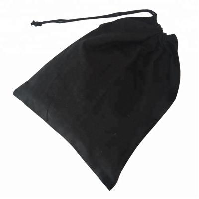 China Recycle Black 4OZ Cotton Shoe Dust Bag With Black Drawstring And Tote for sale