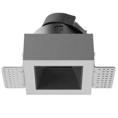 China Recessed variable housing led spotlight aluminum frame spotlights trimless downlight mr16 square for sale