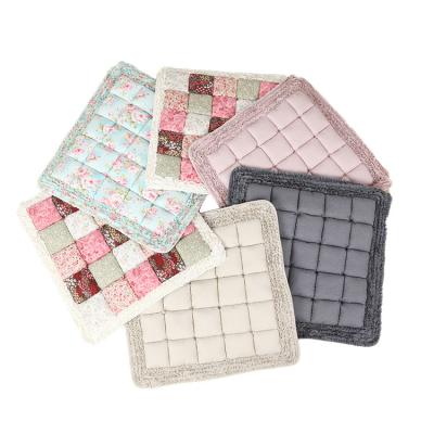 China Sustainable Wholesale Home Decorative Cotton Cushion Car Pillow Square Floor Sitting Floor Seating Cushions for sale