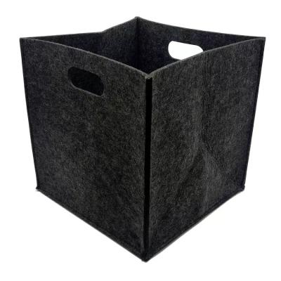 China Kinpack Sustainable Custom Foldable Felt Storage Cubes Bins Cube Storage Basket Toy Chest for sale