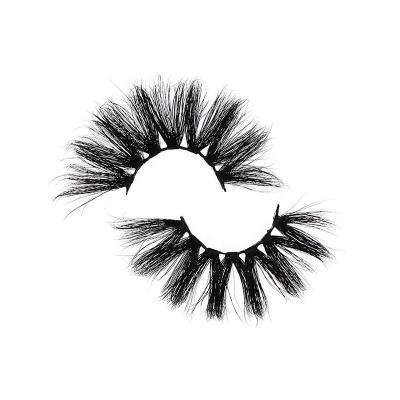 China Cruelty Free Curlty Strip Comfortable Mink Lashes 25mm Mink Eyelash 3d Fluffy Mink Eyelashes Wholesaler for sale