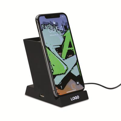 China Top Rated Private Smart Phone 2021 Mold 3 in Desk Accessory OEM 115W Led Logo Pen Holder Wireless Charger for sale