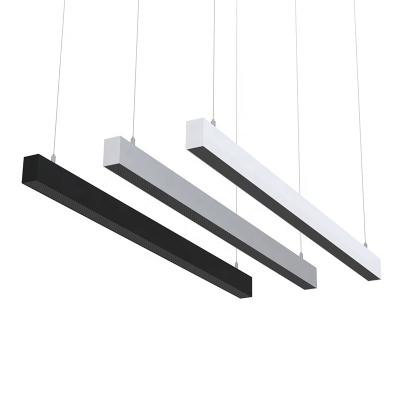 China Hot Sale Linkable Modern 4Ft 38W LED Desk Linear Recessed Pendant Lighting For Office for sale