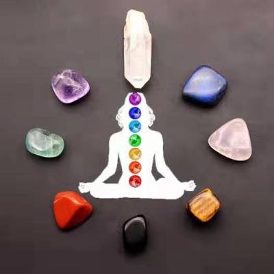 China China Wholesale Healing Chakra Stones Box 7 Chakra Crystals Set For Yoga en venta