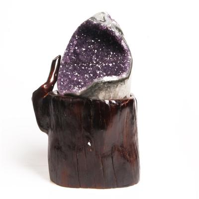 China China Wholesale Natural Polished Quartz Crystal Cluster Ornament Amethyst Crystal Geode en venta