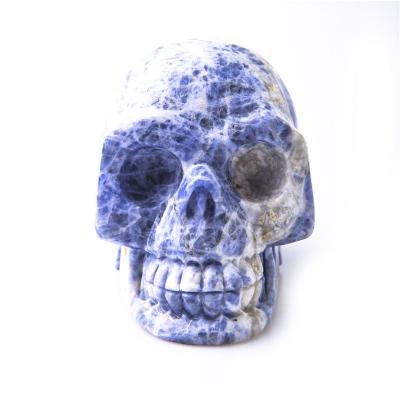 China Wholesale China Agate Skull Hand Carved Agate Geode Crystals Healing Stones For Home Decor for sale