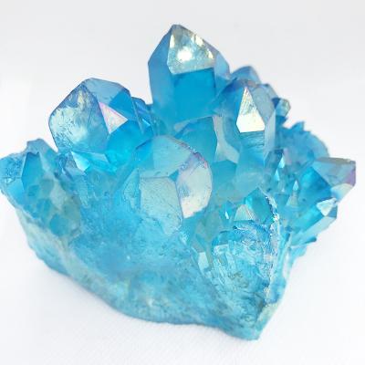 China China Wholesale High Quality Blue Plating Crystal Quartz Cluster For Decorations for sale