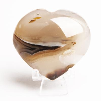 China China High Quality Hand Engraving Quartz Heart Shape Ocean Grass Crystal Carving Fancy Agate for sale