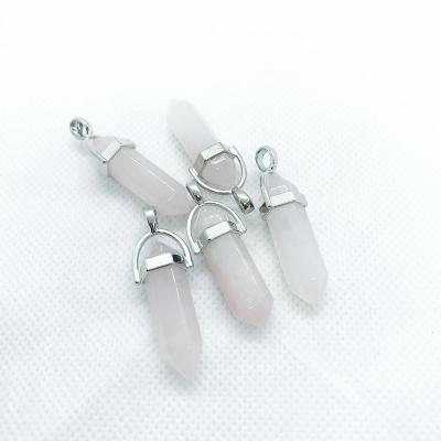 China China High Quality Natural Crystal Rose Double Point Pendulum Pendant for sale