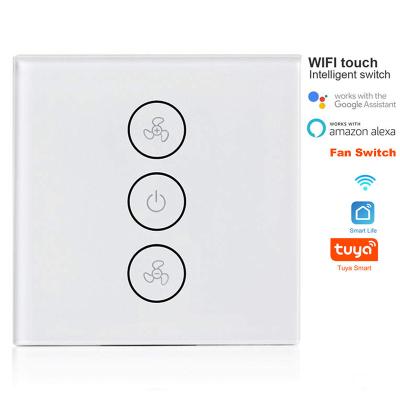 China EU/USA Google Alexa Voice Regulatory Smart Ceiling Fan and Ceiling Fan 433mhz RF Fan Fan Speed ​​Switch Touch Control Switch with Remote Controller for sale