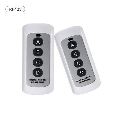 China RF433 RF433 20M Working Distance Touch RF433 ABCD 4 Button Remote Control Wireless Smart Switch Remote Control for sale