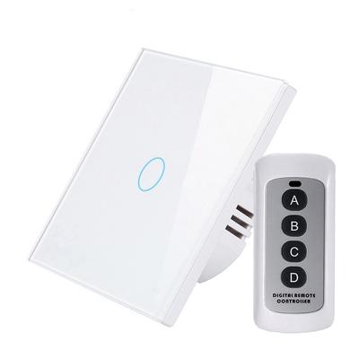 China EU AC110V 240V standard wireless remote control wall sticker lamp switch RF433 flame retardant materials contact effective distance 20m for sale