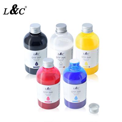 China L&C textile dtf printing ink bulk dye ink dtf white ink for printer L1800,l805,1390,3200,DX5,DX6,r3000 DTF epson ink for sale