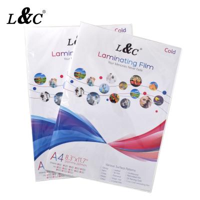 China L&C Moisture-Proof Texture of Photo Film Cold Laminating PVC Cold Lamination Film - Glossy for Photos for sale