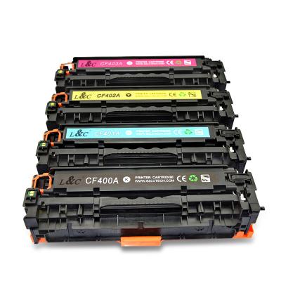 China COMPATIBLE compatible toner cartridge CF400A CF401A CF402A CF403A for HP Pro M252dw MFP M277c6 laser printer for sale