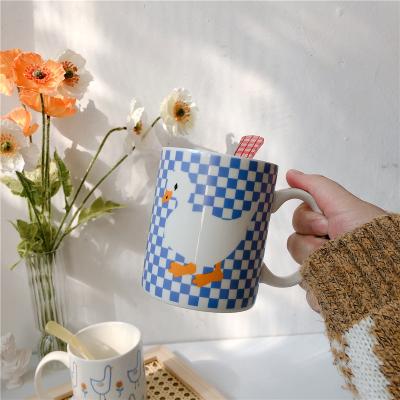 China Duck Nordic Porcelain Sublimation Novelty Drinkware Ceramic Mug Cup Viable Coffee Tea Milk Mug for sale