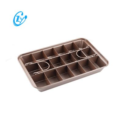 China Viable Nonstick Roast Tray Cake Tools With Box Brownie Pan Carbon Steel Baking Pan for sale