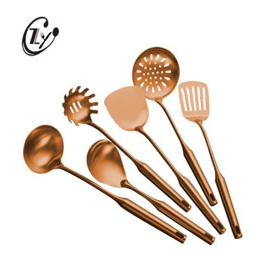 China New Sustainable Amazon Success Cooking Tool Kit Food Grade Stainless Steel Hollow Handle Kitchen Utensils Set for sale