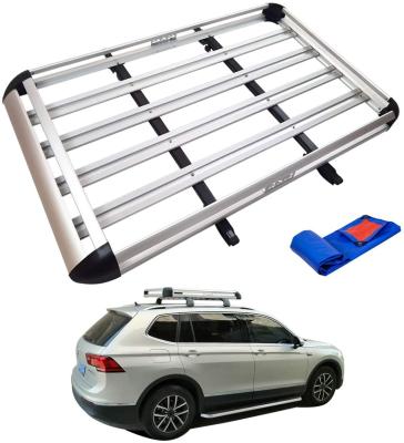 China Universal Roof Rack Aluminum Roof Mounted Cargo Rack Luggage Carrier Basket Car Roof Moving Baskets for sale