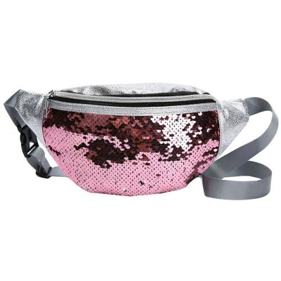 China Glitter Pussy Pack Glitter Cross - Holographic PU Leather Sequin Pussy Pack Body Bag Fashion Waist Bag Bum Bag For Women Lady for sale