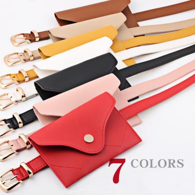 China Women's Mini Large PU Leather Belt Bag Women's Belt Bag Waist Bag Hold Bag Korean Fashion Women's Belt Bag for sale