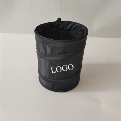 China Simple color no pattern promotional gift custom logo car gabage storage bag car trash can for travel for sale