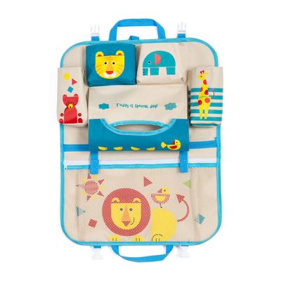 China Cute Cartoon Pattern Kids Car Back Seat Organizer Animal Auto Bag Seat Back Seat Organizer For Travel for sale