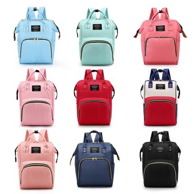 China Custom Hanging Mesh Mom Diaper Backpack Large Capacity Stroller Baby Diaper Bag Diaper Bag Cosmetic Bag Travel for sale