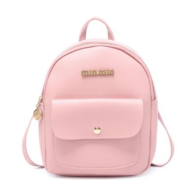 China Waterproof Wholesale Pattern Ladies Small PU Women Backpack Letter Bag Mini Backpack for sale