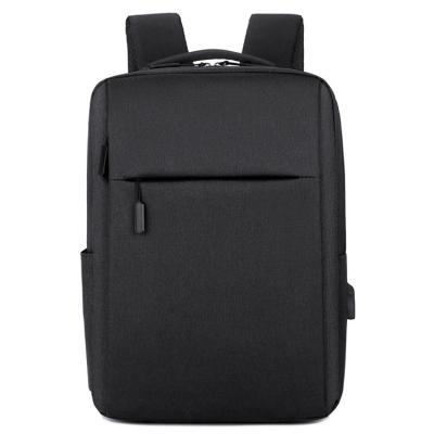 China Custom Waterproof Backpack Business Casual Wear Simple Computer Laptop Backpack Bags With USB Filling for sale