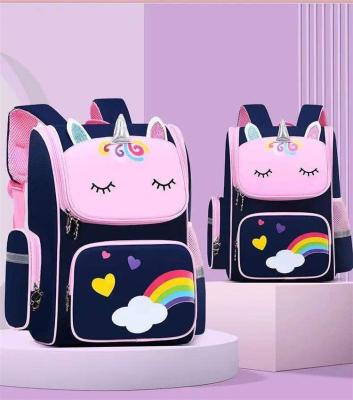 China Waterproof Cute Primary School Bags Unicorn Space Unicorn Print Cartoon Grade 1-6 Children School Bag for sale