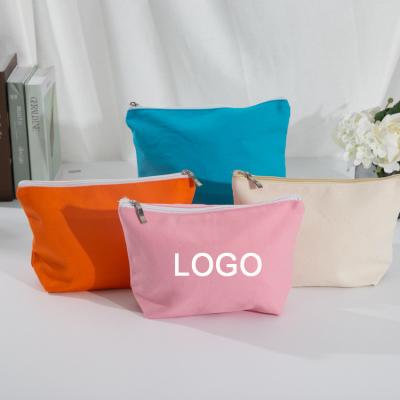 China Factory wholesale cheap fashion cosmetic zipper bag custom canvas makeup bag for storage for sale