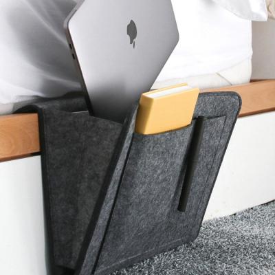 China Remote Control Phone Bag For Magazine Organizer Sofa Desk Hanging Organizer Bag Sofa Armrest Bedside Hanging Storage Living Room Bed for sale