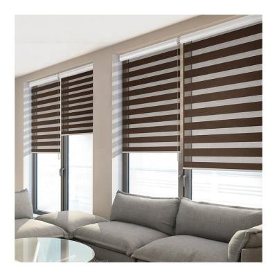 China Zebra Blinds QINGYING Adjust Sun Shade Manual Blackout Fabric Zebra Lightweight Roller Blinds, Motorized Zebra Blinds 100% Polyester Zebra Blinds for sale