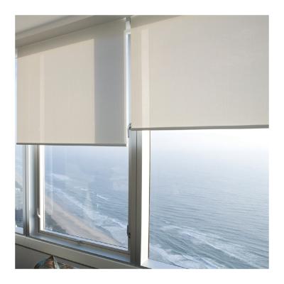 China Custom PVC Indoor Motor Vintage Blackout Smart Blackout Semi Roller Blinds for sale