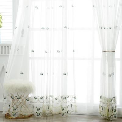 China QingYing Insulated Factory Customized Floral Sheer Embroidered Curtains For Bedrooms for sale