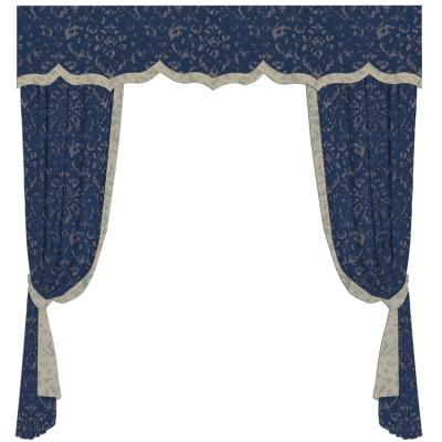 China QINGYING Factory wholesale blackout door cotton jacquard fabrics high quality curtains for living room for sale