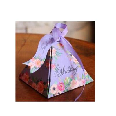 China Wholesale Recycled Materials Stable Quality Candy Paper Box Gift Rose Floral With Ribbons For Wedding Favors for sale