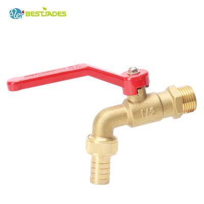 China Plumb Hose System Brass Garden Ball Bibcock Faucets for sale