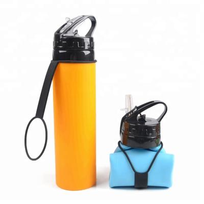 China Viable Wholesale Drink Bottle Sports Bottle Shaker Private Label Private Label Silicone Collapsible Water Bottle for sale